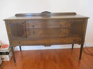 Vintage Wood SideboardBuffett. Farmhouse, Farm Style Decor.