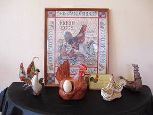 Lot of 7 ChickensRoosters Home Decor. Farmhouse Style.