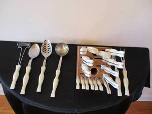 Lot of Cutco Knife Set, Knife Block & Utensils