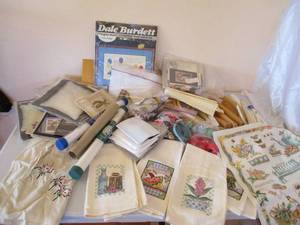 Lot of Various Cross Stitch Items. Craft Supplies.