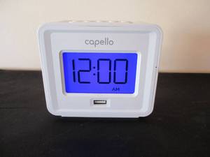 Capello Alarm Clock wit USB ChargerPort. Works.
