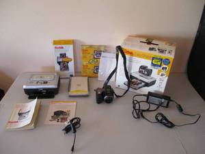 Kodak Easy Share Camera with Printer, Tray &amp Photo Paper in box. Camera Works.