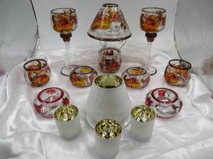 Lot of Candle Holder ShadesToppers & Votives. Christmas & Fall