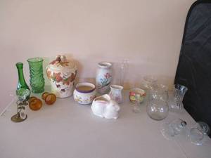 Lot of Miscellaneous Home Decor Vases, Cookie Jar