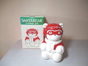 1987 Santa Bear Cookie Jar with box