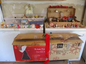 Lot of Christmas Decor Christmas Tree & Ornaments