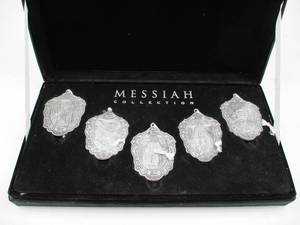 2002 Messiah Collection Medal Ornaments in box with book