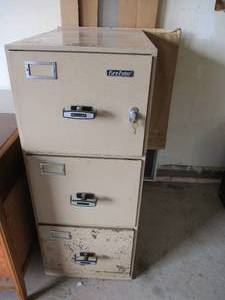 Metal File Cabinet. Fire Rated.