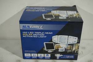 NEW Sun Force 150 LED Triple Head Solar Motion Light