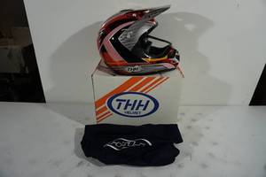 NEW THH TX-20 Chrome Motorcycle Helmet - XS