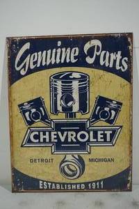 NEW Chevrolet Genuine Parts Metal Sign