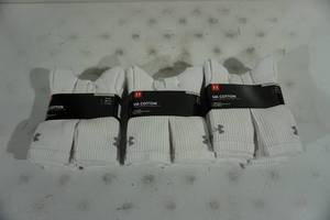 18 Pairs NEW Under Armour Cotton Socks - Large