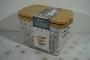 NEW Members Mark Multipurpose Storage Bins with Bamboo Lids