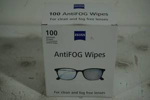 NEW Zeiss Anti Fog Glasses Wipes - 100 Count