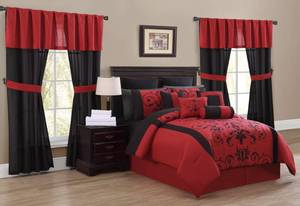 Avondale Manor Cassandra 30 Piece Red Bedroom Set - Queen