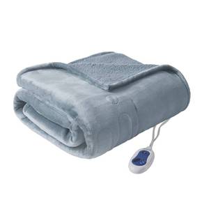 Beautyrest Solid Heated Oversized Throw Blanket
