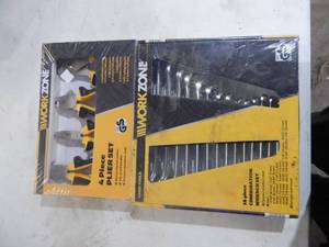 New Work Zone 4-Piece Plier Set & 16-Piece Combination Wrench Set (New In Box)