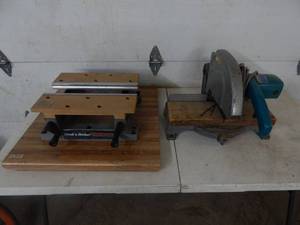Black & Decker Tilt Top Workmate With Makita Miter Saw