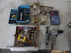 Air Hammer, Cut Off Tool & Air Fittings With Accessories & Air Brushes