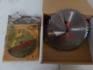 6 Dado Set & Craftsman Sawblade Clock