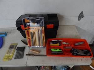 10-Piece File Set, Utility Knives & Tool Box