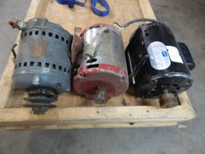 3-Electric Motors 14, 12, 1 Hp