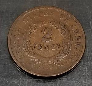 1864 US TWO CENT PIECE CIVIL WAR DATE
