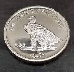 1 TROY OZ .999 FINE SILVER INDIAN CHIEF DESIGN