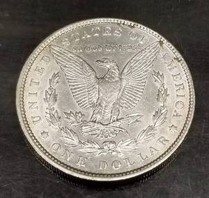1896 MORGAN SILVER DOLLAR AU