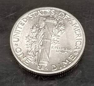 1943 MERCURY DIME UNC