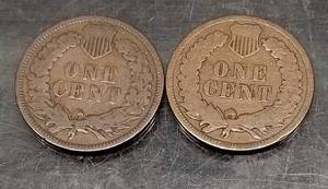 2 INDIAN HEAD CENTS 1883 1909