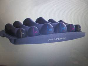 Proform Dumbbell kit open box Retai...