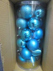 Assorted Blue Christmas Ornaments...