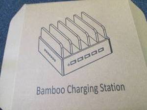 6 Place Bamboo Charging Station...