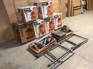 Lot of Mixed Assorted Ridgid Power Tools Various Models and Conditions See Pictures