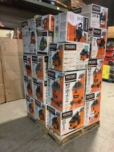 Lot of 18 Boxes of Ridgid WetDry Shop Vacs Customer Returns See Pictures