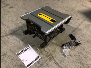 15 Amp Corded 8-14 in. Compact Portable Jobsite Tablesaw (Stand Not Included) missing guide and dust bag by DEWALT Customer Returns See Pictures