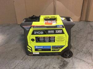 2,300-Watt Recoil Start Bluetooth Super Quiet Gasoline Powered Digital Inverter Generator with CO Shutdown Sensor by RYOBI Customer Returns See Pictures