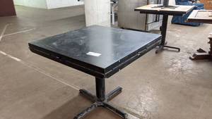 lot 48 image: Black Dining Table-Converts from Square to Round-35.5 x 35.5 square   50 round