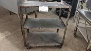 lot 31 image: Stainless Steel Commercial Rolling Metal Rack-30.5 x 16 x 16