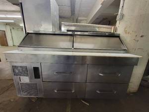 lot 85 image: Stainless Steel Commercial Refrigerated Sandwich Station 72 x 34 x 47.5
