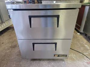 lot 69 image: True Stainless Steel Commercial Refrigerator 34 x 30 x 28