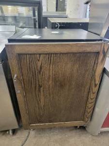lot 100 image: Wood Panel Undercounter KegeratorBeer Meister Cabinet Fridge 40.5 x 23.88 x 23.88 (Tap not Installed)