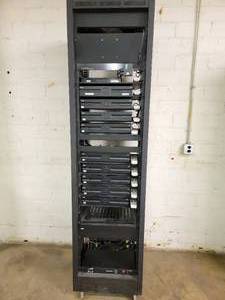 lot 231 image: Audio Visual Rack  Tower with Electronics