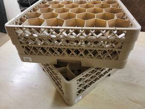 lot 184 image: Two 24 Compartment Glass Dishwashing RacksBrand New in Box