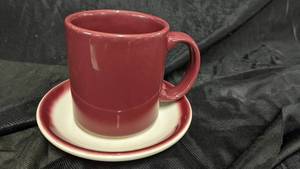lot 285 image: 48 Mugs and Saucers with Dishwashing Rack
