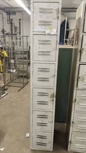 lot 203 image: Vintage Metal Lockers- 72 x 12 x 18