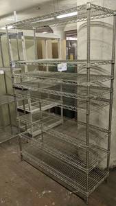 lot 210 image: Stainless Steel Commercial Shelf 74 x 18 x 47