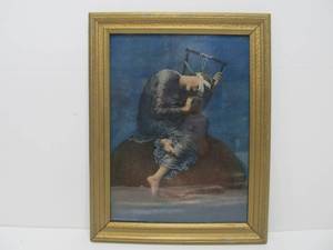 lot 10 image: Framed Vintage 1930s Era Print - Blind Hope - By George Frederic Watts