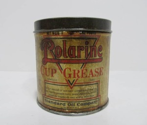 lot 32 image: Antique Advertising Standard POLARINE Cup Grease Oil Can